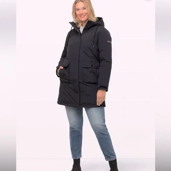 NWT [Ulla Popken] HYPRAR Triple Function Lined Waterproof Coat Womens Plus 20/22 - Picture 3 of 15